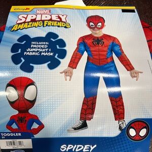 Marvel Spiderman Spidey Costume size 2T Toddler new Halloween dress up
